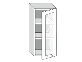 19.40.3 Шкаф настенный (h=913) на 400мм с 1-ой стекл. дверцей в Лесном - lesnoj.magazinmebel.ru | фото