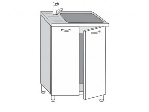 2.60.2мн Шкаф-стол на 600мм под накладную мойку с 2-мя дверцами в Лесном - lesnoj.magazinmebel.ru | фото