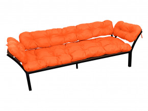 Диван Дачный с подлокотниками оранжевая подушка в Лесном - lesnoj.magazinmebel.ru | фото