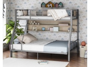 Двухъярусная кровать Гранада-1П 140 Серая в Лесном - lesnoj.magazinmebel.ru | фото