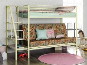 Двухъярусная кровать с диваном Мадлен 3 Слоновая кость-марки в Лесном - lesnoj.magazinmebel.ru | фото