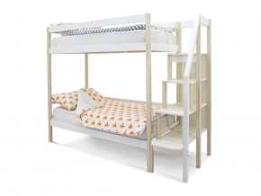 Двухъярусная кровать Svogen бежево-белый в Лесном - lesnoj.magazinmebel.ru | фото - изображение 1