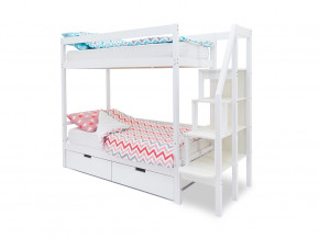 Двухъярусная кровать Svogen с ящиками белый в Лесном - lesnoj.magazinmebel.ru | фото