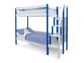 Двухъярусная кровать Svogen сине-белый в Лесном - lesnoj.magazinmebel.ru | фото