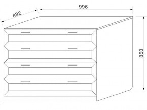 Комод с 4-мя ящиками в Лесном - lesnoj.magazinmebel.ru | фото