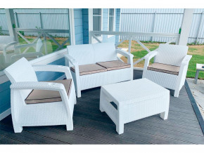 Комплект уличной мебели Yalta Terrace Set белый в Лесном - lesnoj.magazinmebel.ru | фото