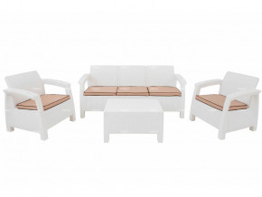 Комплект уличной мебели Yalta Terrace Triple Set белый в Лесном - lesnoj.magazinmebel.ru | фото