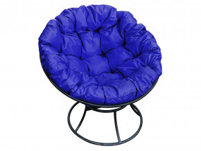 Кресло Папасан без ротанга синяя подушка в Лесном - lesnoj.magazinmebel.ru | фото