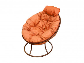 Кресло Папасан мини без ротанга оранжевая подушка в Лесном - lesnoj.magazinmebel.ru | фото