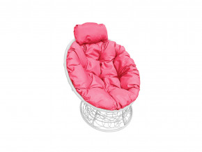 Кресло Папасан мини с ротангом розовая подушка в Лесном - lesnoj.magazinmebel.ru | фото