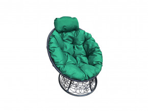 Кресло Папасан мини с ротангом зелёная подушка в Лесном - lesnoj.magazinmebel.ru | фото