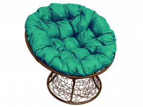 Кресло Папасан с ротангом зелёная подушка в Лесном - lesnoj.magazinmebel.ru | фото