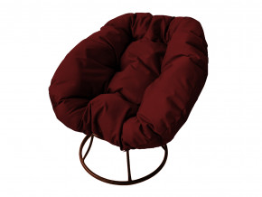 Кресло Пончик без ротанга бордовая подушка в Лесном - lesnoj.magazinmebel.ru | фото