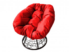 Кресло Пончик с ротангом красная подушка в Лесном - lesnoj.magazinmebel.ru | фото