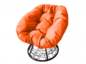 Кресло Пончик с ротангом оранжевая подушка в Лесном - lesnoj.magazinmebel.ru | фото