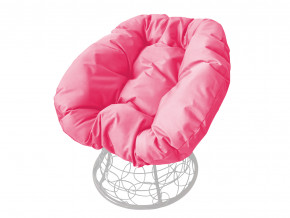 Кресло Пончик с ротангом розовая подушка в Лесном - lesnoj.magazinmebel.ru | фото