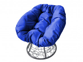 Кресло Пончик с ротангом синяя подушка в Лесном - lesnoj.magazinmebel.ru | фото