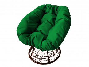 Кресло Пончик с ротангом зелёная подушка в Лесном - lesnoj.magazinmebel.ru | фото