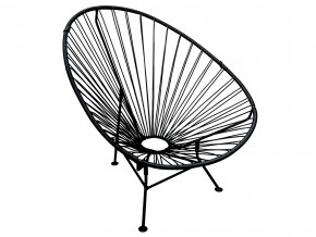 Кресло Ракушка с ротангом чёрный в Лесном - lesnoj.magazinmebel.ru | фото - изображение 1