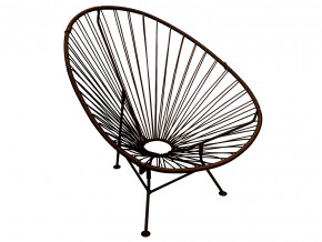Кресло Ракушка с ротангом коричневый в Лесном - lesnoj.magazinmebel.ru | фото