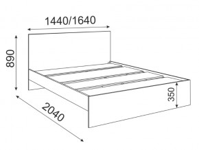 Кровать 1600 Осло модуль 4 с ящиками Дуб золото в Лесном - lesnoj.magazinmebel.ru | фото - изображение 2
