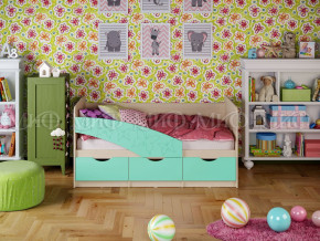 Кровать Бабочки 1600 Бирюза матовая в Лесном - lesnoj.magazinmebel.ru | фото