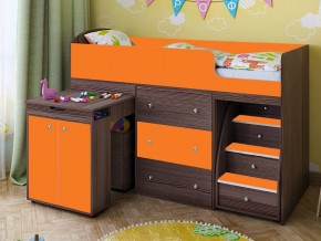Кровать чердак Малыш 80х180 бодега-оранжевый в Лесном - lesnoj.magazinmebel.ru | фото