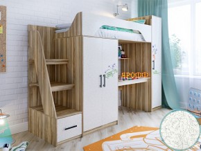 Кровать чердак Тея с пеналом с фасадом для рисования феритейл в Лесном - lesnoj.magazinmebel.ru | фото