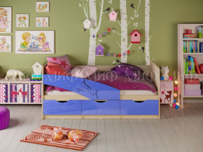 Кровать Дельфин 1600 Синий металлик в Лесном - lesnoj.magazinmebel.ru | фото