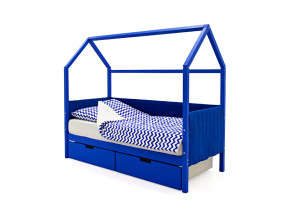 Кровать-домик мягкий Svogen с ящиками синий в Лесном - lesnoj.magazinmebel.ru | фото
