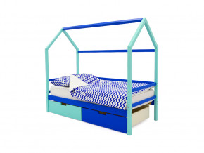 Кровать-домик Svogen с ящиками мятно-синий в Лесном - lesnoj.magazinmebel.ru | фото