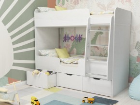 Кровать двухъярусная Малыш двойняшка белый в Лесном - lesnoj.magazinmebel.ru | фото - изображение 1