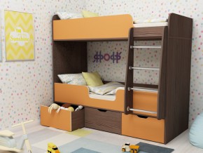 Кровать двухъярусная Малыш двойняшка бодега-оранжевый в Лесном - lesnoj.magazinmebel.ru | фото