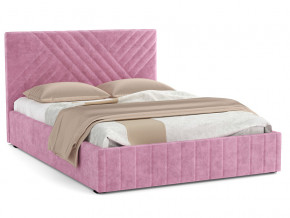 Кровать Гамма 1400 с основанием велюр тенерифе розовый в Лесном - lesnoj.magazinmebel.ru | фото
