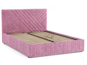 Кровать Гамма 1600 с основанием велюр тенерифе розовый в Лесном - lesnoj.magazinmebel.ru | фото - изображение 2