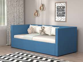 Кровать мягкая с подъёмным механизмом арт. 030 синий в Лесном - lesnoj.magazinmebel.ru | фото