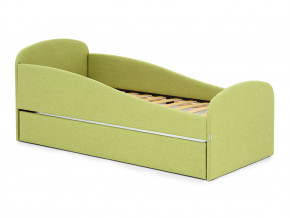 Кровать с ящиком Letmo авокадо (рогожка) в Лесном - lesnoj.magazinmebel.ru | фото