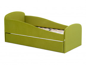 Кровать с ящиком Letmo оливковый (велюр) в Лесном - lesnoj.magazinmebel.ru | фото