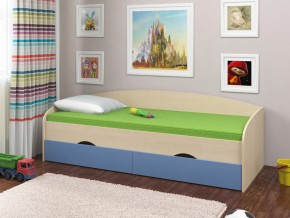 Кровать Соня 2 дуб молочный-голубой в Лесном - lesnoj.magazinmebel.ru | фото