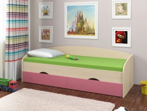 Кровать Соня 2 дуб молочный-розовый в Лесном - lesnoj.magazinmebel.ru | фото