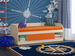 Кровать Соня 4 дуб молочный-оранжевый в Лесном - lesnoj.magazinmebel.ru | фото