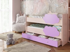 Кровать Соник с ящиком млечный дуб-ирис в Лесном - lesnoj.magazinmebel.ru | фото