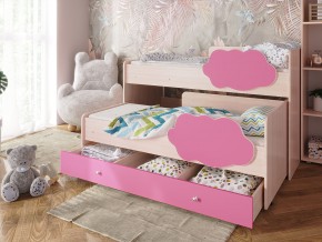 Кровать Соник с ящиком млечный дуб-розовый в Лесном - lesnoj.magazinmebel.ru | фото - изображение 1