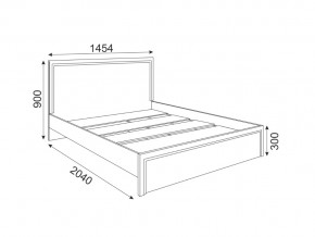 Кровать стандарт с настилом 1400 Беатрис модуль 16 Орех гепланкт в Лесном - lesnoj.magazinmebel.ru | фото - изображение 2