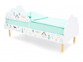 Кровать Stumpa Облако с бортиком рисунок Ферма в Лесном - lesnoj.magazinmebel.ru | фото