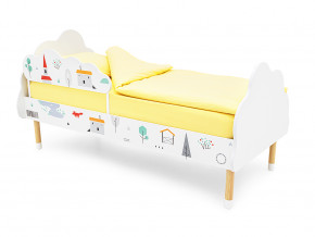 Кровать Stumpa Облако с бортиком рисунок Шале в Лесном - lesnoj.magazinmebel.ru | фото