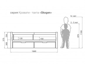 Кровать-тахта Svogen с ящиками и бортиком бежевый в Лесном - lesnoj.magazinmebel.ru | фото - изображение 3