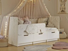 Кровать Юниор-4 800х1600 Шарли Белый в Лесном - lesnoj.magazinmebel.ru | фото