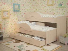 Кровать выкатная Радуга с ящиком 80х160 млечный дуб в Лесном - lesnoj.magazinmebel.ru | фото