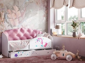 Кровать Звездочка с бортиком Белый-розовый в Лесном - lesnoj.magazinmebel.ru | фото - изображение 1